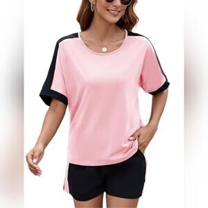 NWT CiCiBird 2 Piece Matching Lounge Comfy Shirt & Shorts Outfit, Medium (8-10)